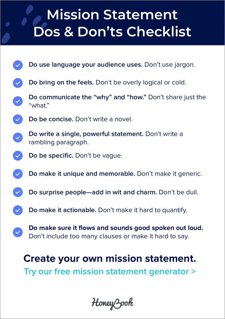 examples mission statements