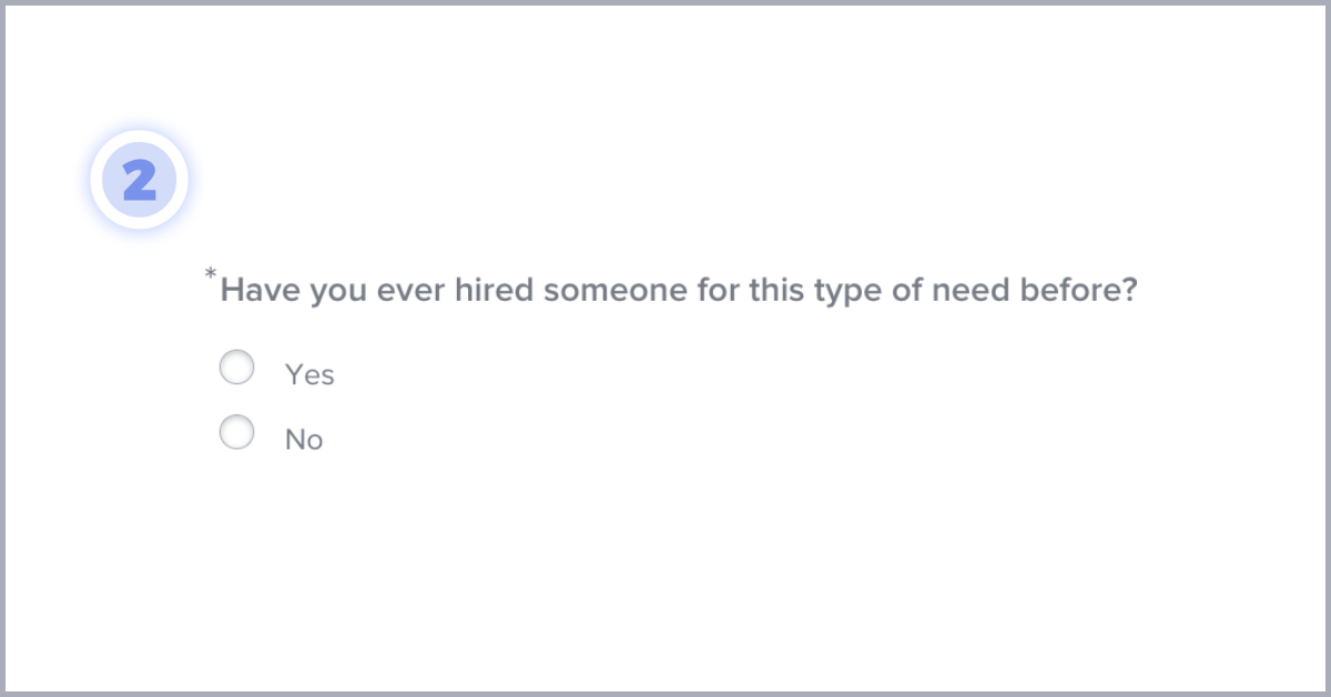 Screenshot of a questionnaire question