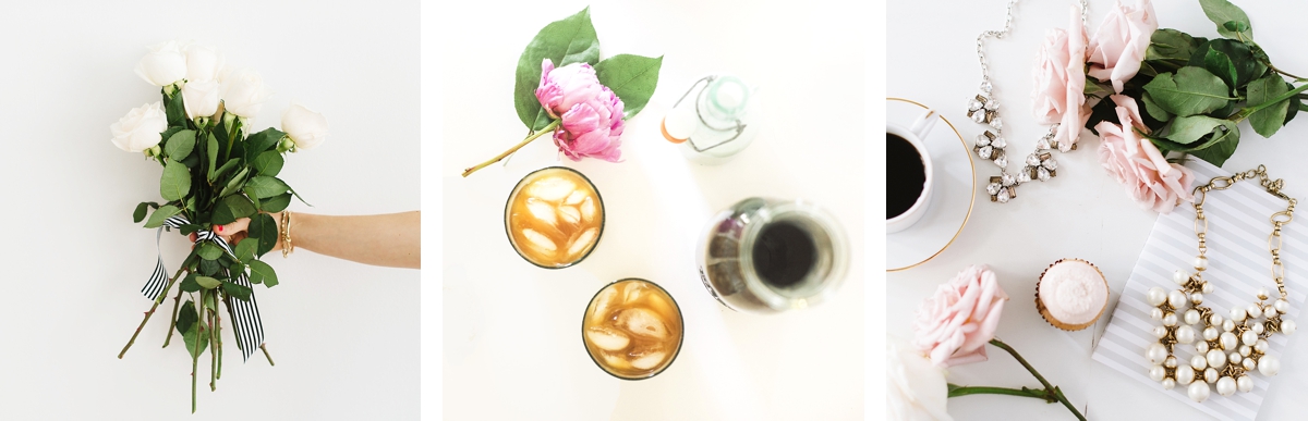 Styling Instagram photos with flowers