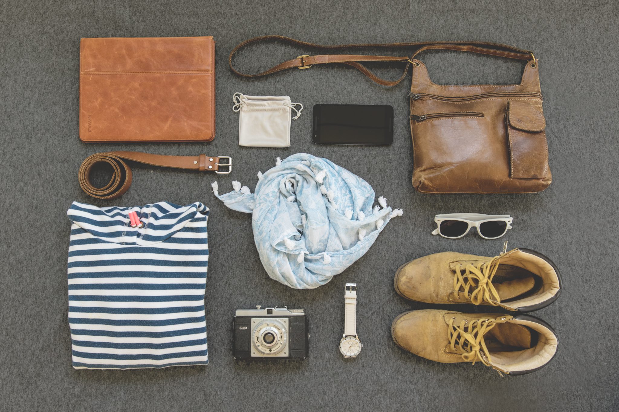 Assortment of clothes and accessories that aren't tax deductions