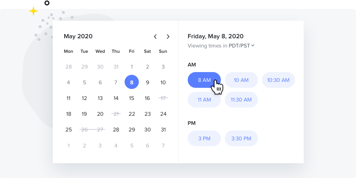 Scheduling meetings using HoneyBook
