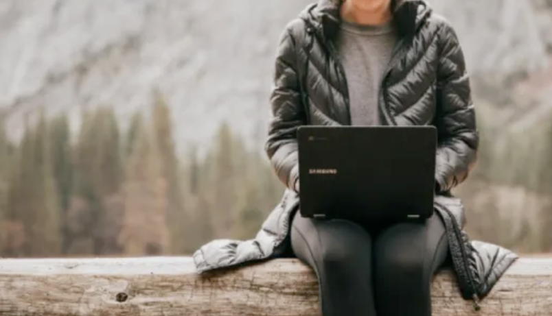 woman on a laptop learning how to diversify her career