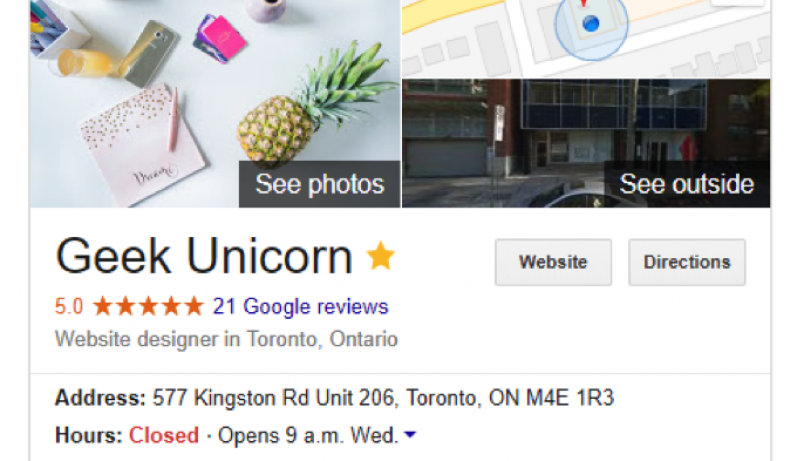 Internet search result for Geek Unicorn.